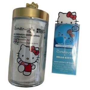 Hello Kitty Exfoliating Cotton Pads and Lip Balm Set
